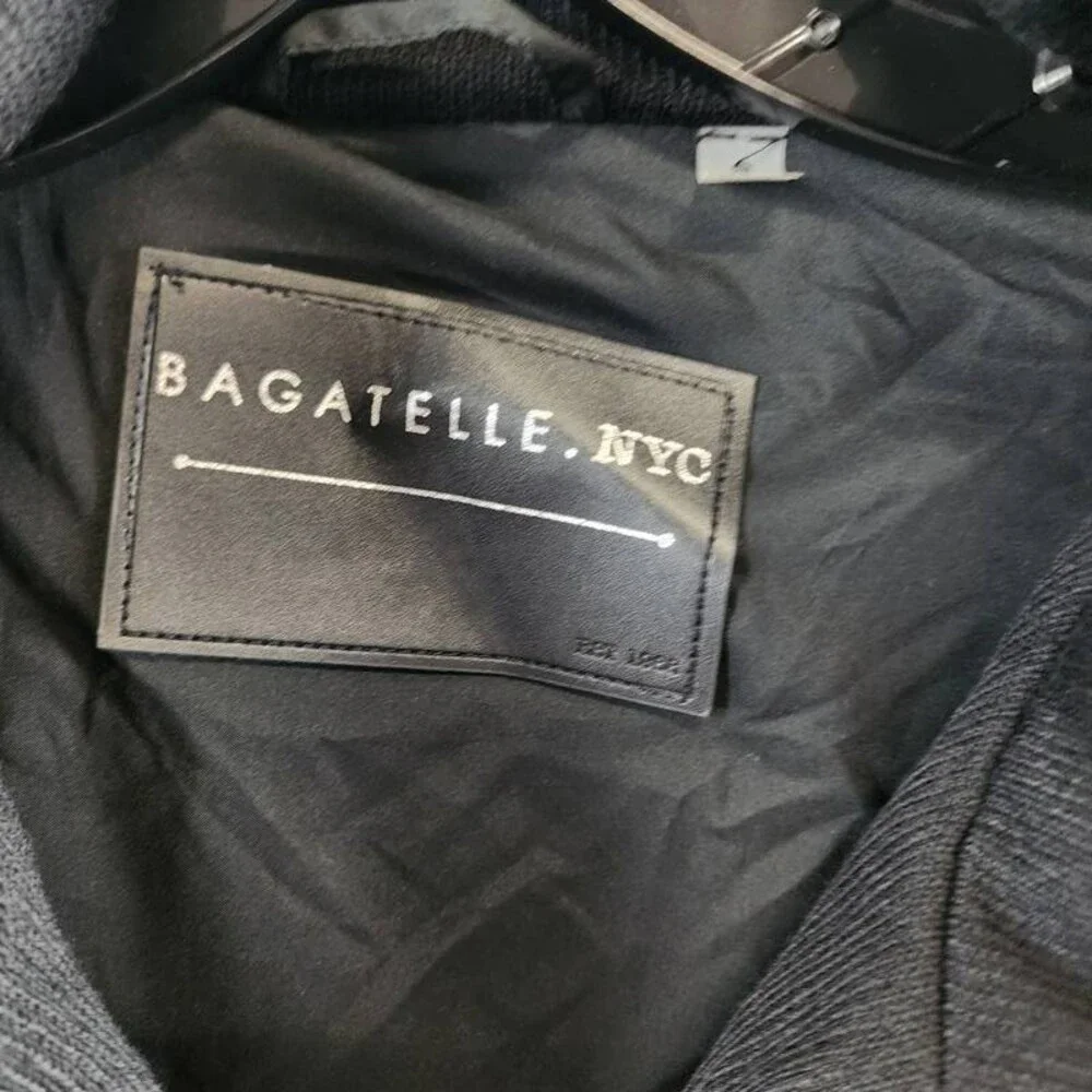 BAGATELLE.NYC Cropped Quilted Puffer Jacket Women's S Black Long Sleeve Full Zip